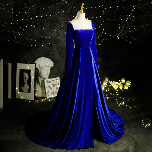 Vestido Francés de Terciopelo con Mangas Largas para Mujer - Image 11