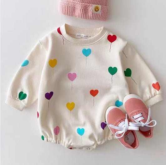 Pijama Enterizo Coreano para Bebé con Estampado de Amor - Image 6