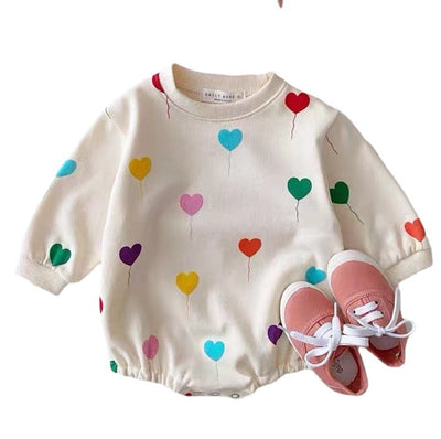 Pijama Enterizo Coreano para Bebé con Estampado de Amor - Image 7