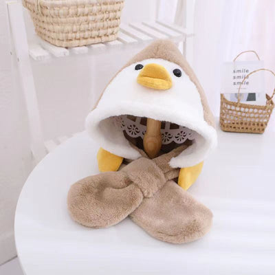 Gorro y Bufanda Integrados para Niños - Abrigo Térmico con Diseño Animal - Image 7