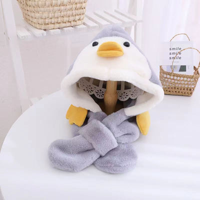 Gorro y Bufanda Integrados para Niños - Abrigo Térmico con Diseño Animal - Image 8