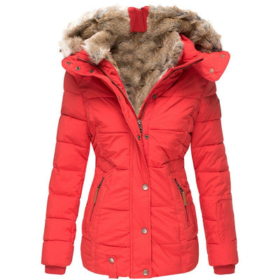 Abrigo Slim Fit de Algodón con Cuello de Piel - Image 11
