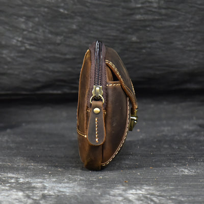 Riñonera de Cuero Genuino para Hombre - Estilo Retro con Bolsillo para Celular - Image 17