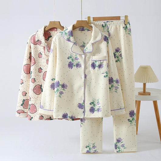 Pijama Invierno Mujer Algodón Grueso Holgado y Cómodo - Image 14