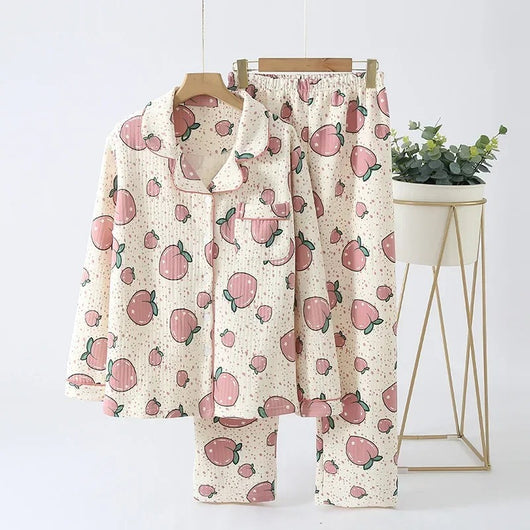 Pijama Invierno Mujer Algodón Grueso Holgado y Cómodo - Image 15