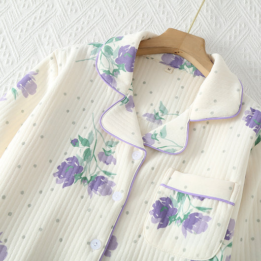 Pijama Invierno Mujer Algodón Grueso Holgado y Cómodo - Image 23