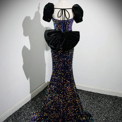 Vestido Largo de Lentejuelas con Cola Francesa para Mujer - Image 13