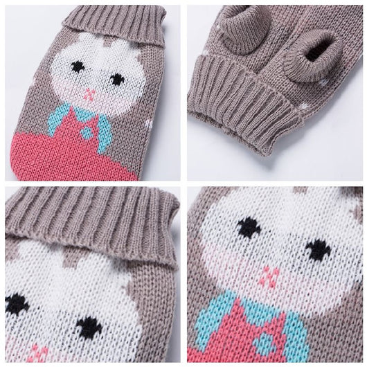Suéter de Cuello Alto para Mascotas con Diseño de Copo de Nieve Navideño - Image 23