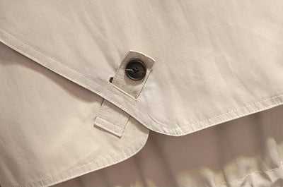 Abrigo Trench Corto de Algodón Forrado Estilo Coreano Oversize - Image 13