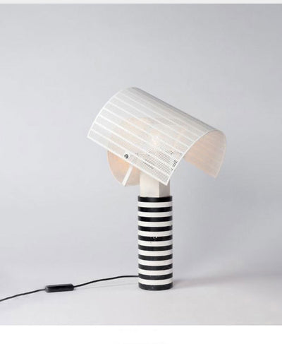 Lámpara de Mesita Minimalista Rayas Blanco y Negro Lujo Artístico - Image 13