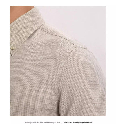 Camisa Casual de Cuadros Hombre Manga Larga sin Planchado - Image 10