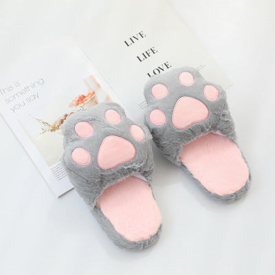 Pantuflas de Felpa con Diseño de Patitas de Gato - Image 6