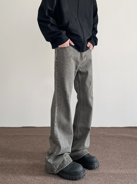 Jeans Rectos Vintage Desgastados para Hombre - Image 10