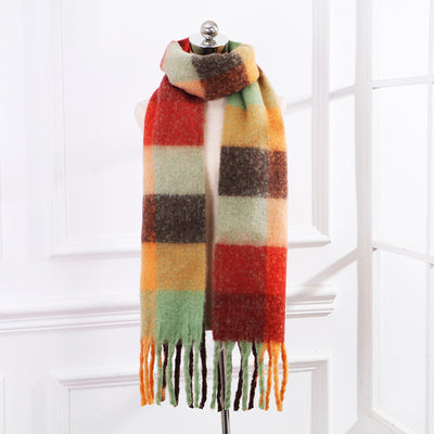 Bufanda de Mohair a Cuadros para Mujer - Image 5