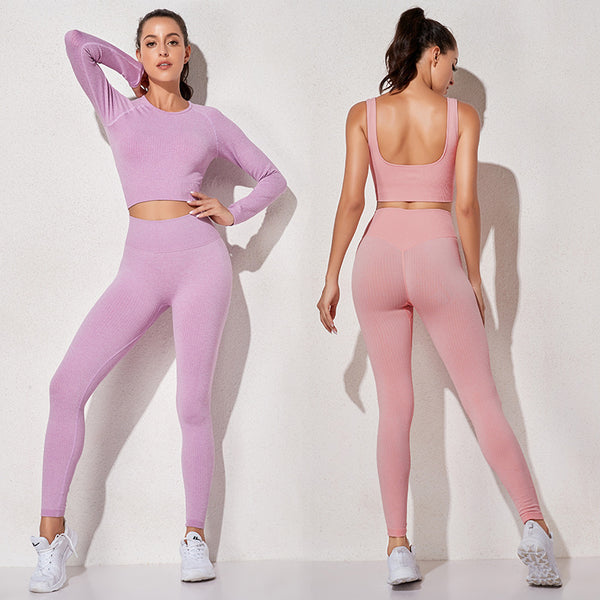 Conjunto Deportivo Yoga Jacquard Elástico Premium
