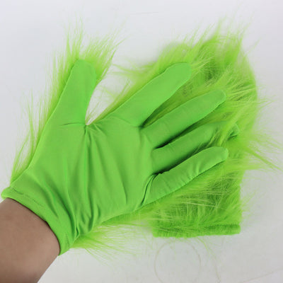 Guantes Peludos Navideños con Máscara para Cosplay y Accesorios Festivos - Image 13
