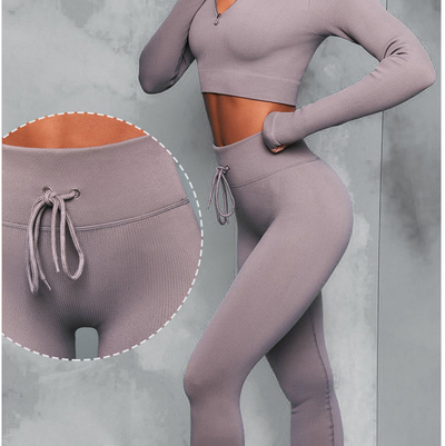 Pantalones Yoga Levantacaderas con Cordón Ajustable - Image 9