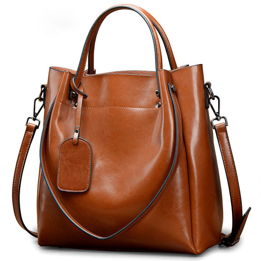 Bolsa de Cuero Vacuno Encerado Portátil para Mujer - Image 24