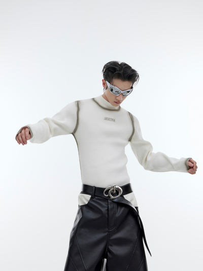 Camisa de Cuello Alto Tejida - Image 8