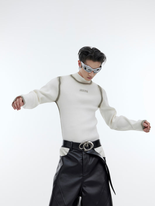 Camisa de Cuello Alto Tejida - Image 8