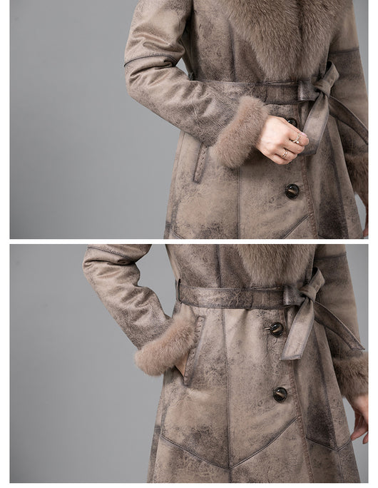 Abrigo de Piel Natural para Mujer Acolchado Premium - Image 12