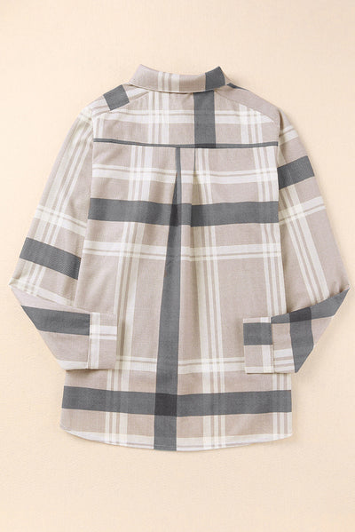 Camisa Cuadriculada de Solapa para Mujer - Otoño e Invierno - Image 20
