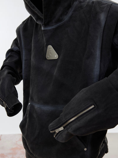 Sudadera con Capucha Gris Desteñida para Hombre - Image 10