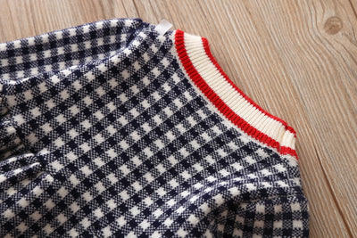 Vestido Suéter Tejido a Cuadros para Niñas - Image 20