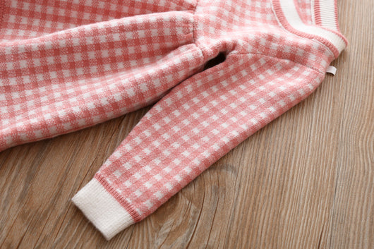 Vestido Suéter Tejido a Cuadros para Niñas - Image 32