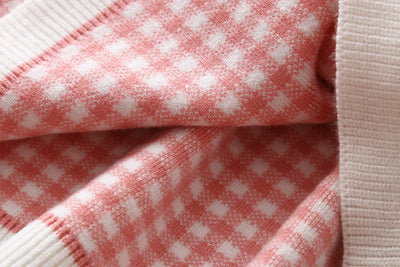 Vestido Suéter Tejido a Cuadros para Niñas - Image 35