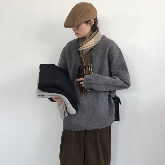 Bufanda Cuadros Retro Japonés Invierno - Diseño Clásico Versátil - Image 9