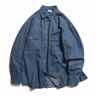 Camisa Denim Suelta Casual de Moda - Image 19