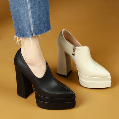 Tacones Altos Puntiagudos con Escote Profundo para Mujer - Image 6