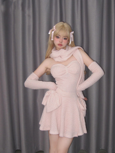 Vestido Strapless de Punto Maíz con Soporte Integrado - Image 8
