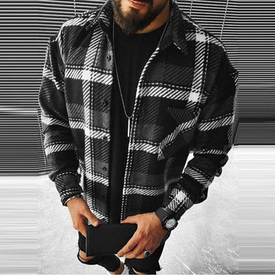 Camisa de Cuadros con Estampado a Juego de Colores para Hombre - Image 35