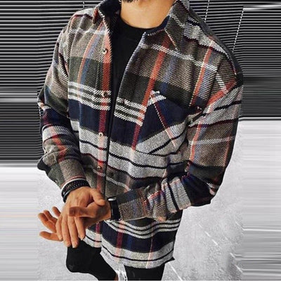 Camisa de Cuadros con Estampado a Juego de Colores para Hombre - Image 39