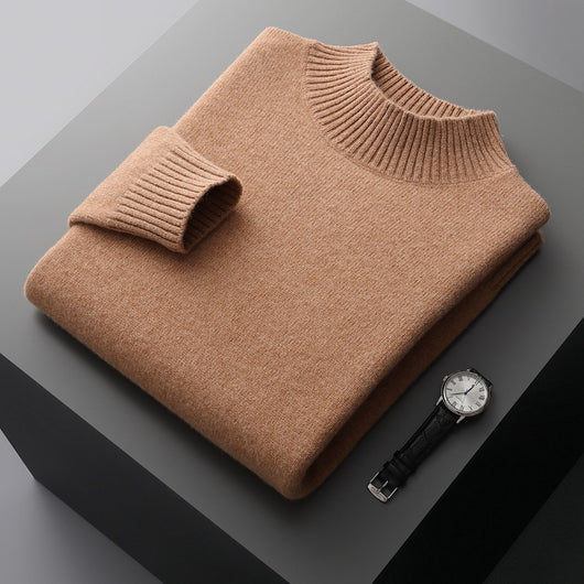 Suéter de Cuello Alto Hombre Lana Pura Tejida - Image 16