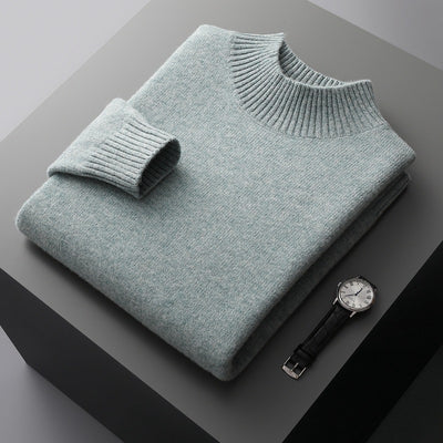 Suéter de Cuello Alto Hombre Lana Pura Tejida - Image 18