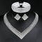 Conjunto de Aretes, Collar y Pulsera con Cristales Brillantes