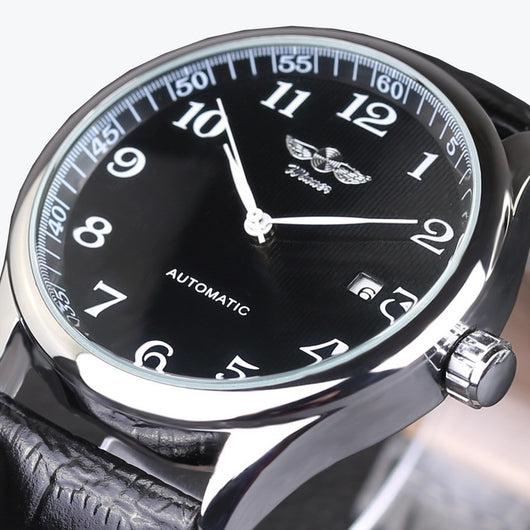 Reloj Mecánico Automático Minimalista de Cuero para Hombre - Image 3