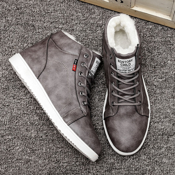 Zapatillas Altas Acolchadas de Algodón para Hombre - Comodidad Premium