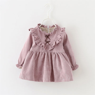 Vestido Infantil Coreano Primavera - Blusa y Falda de Pana para Niñas - Image 8