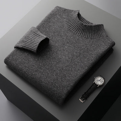 Suéter de Cuello Alto Hombre Lana Pura Tejida - Image 23