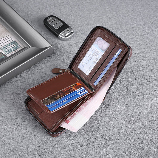 Billetera con Cierre Estilo Europeo Múltiples Compartimentos para Tarjetas - Image 12