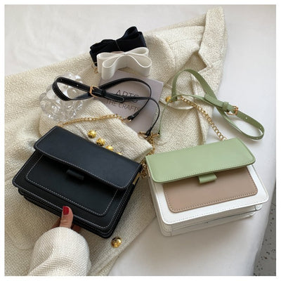 Bolso Bandolera Cuadrado Pequeño con Cadena Metálica - Image 19
