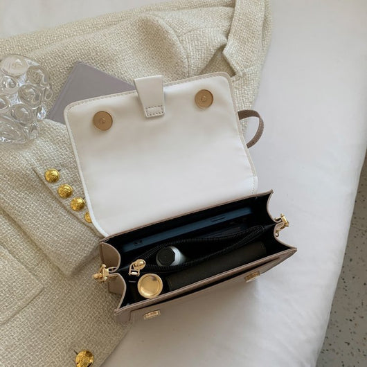 Bolso Bandolera Cuadrado Pequeño con Cadena Metálica - Image 21