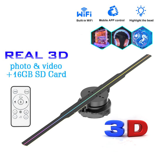 Proyector Holográfico 3D Estéreo Giratorio de Visión Desnuda - Image 8