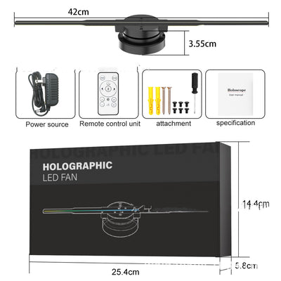 Proyector Holográfico 3D Estéreo Giratorio de Visión Desnuda - Image 12