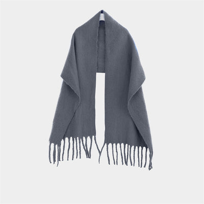 Chal Blanco y Rojo Cálido para el Cuello - Color Sólido Elegante - Image 27