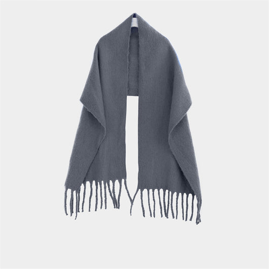 Chal Blanco y Rojo Cálido para el Cuello - Color Sólido Elegante - Image 27